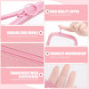 Picture of Weewooday 4 Pcs Mesh Makeup Bag Mesh Cosmetic Bag Travel Toiletry Bag Pouch with Zipper Mini Portable Makeup Cosmetic Travel Toiletry Purse Bag for Daily Accessories (Pink, Small, Large, Medium)