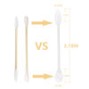 Picture of Paper Stick Thick Cotton Swabs with Precision and Flattened Tip 375pcs, Pointed&Flattened Tip Cosmetic Applicators XL Size