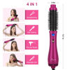 Picture of Aima Beauty One Step Hair Dryer & Volumizing Hot Air Brush, Ceramic Straightener Brush, Curler & Hot Comb 4 in 1 Salon Ionic Hair Brush, Rose Pink