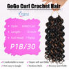 Picture of 7 Packs GoGo Curl Crochet Hair 10 Inch Short Curly Crochet Hair for Women Water Wave Beach Curl Deep Twist Crochet Braids Synthetic Braiding Hair Extensions (10 Inch, P30)