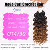 Picture of 7 Packs GoGo Curl Crochet Hair 10 Inch Short Curly Crochet Hair for Women Water Wave Beach Curl Deep Twist Crochet Braids Synthetic Braiding Hair Extensions (10 Inch, OT4/30)