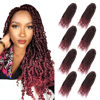 Picture of Bileaf Passion Twist Crochet Hair 8 Packs Pre Looped Crochet Hair 14 Inch, Pre Twisted Passion Twist Hair Crochet Braids for Women Girls and Kids Ombre Crochet Passion Twists TBUG