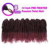 Picture of Bileaf Passion Twist Crochet Hair 8 Packs Pre Looped Crochet Hair 14 Inch, Pre Twisted Passion Twist Hair Crochet Braids for Women Girls and Kids Ombre Crochet Passion Twists TBUG