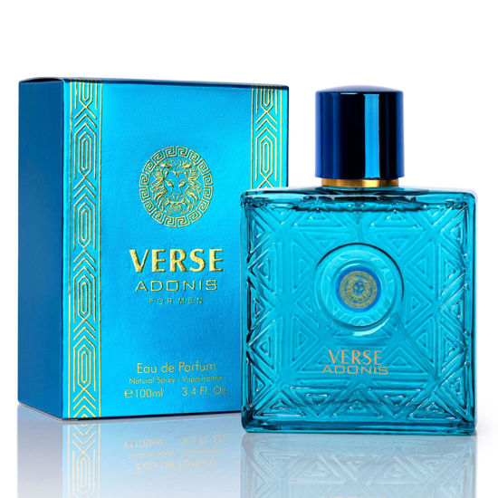 Picture of NovoGlow Verse Adonis Eau De Parfum for Men 3.4 Fl. Oz. 100ml Men's Perfume Refreshing Combination of Woody Floral & Fruity Scents - Masculine Scent Lasts All Day A Gift for Any Occasion