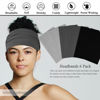 Picture of Sefiinh Wide Headbands For Women Stretch Headband Boho Head Bands Women's Hair Band Turban Workout Hairband Accessories Black Gray 6 Pack