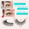 Picture of Cat Eye Lashes Eyelashes Natural 15mm Wispy Lashes False Eyelashes Thin Band Strip Lashes 3D Volume Natural Lashes Pack Eye Lashes Curly 7 Pair Siligli