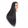 Picture of Hairingrid 26"-28" Mannequin Head Hair Styling Training Head Manikin Cosmetology Doll Head Synthetic Fiber Hair and Free Clamp Holder (Black)