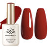 Picture of Born Pretty Christmas Dark Red Gel Nail Polish Fall Winter Burgundy Wine Red Valentine's Day Red Gel Nail Polish Nail Art Design Manicure Salon DIY Home 15ml