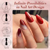 Picture of Born Pretty Christmas Dark Red Gel Nail Polish Fall Winter Burgundy Wine Red Valentine's Day Red Gel Nail Polish Nail Art Design Manicure Salon DIY Home 15ml