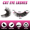 Picture of Veleasha Cat Eye Lashes Natural Look Fox False Eyelashes Gorgeous Wispy & Lightweight Faux Mink Lashes for Doll Eye Makeup 5 Pairs Pack (Charming)