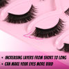 Picture of Veleasha Cat Eye Lashes Natural Look Fox False Eyelashes Gorgeous Wispy & Lightweight Faux Mink Lashes for Doll Eye Makeup 5 Pairs Pack (Charming)