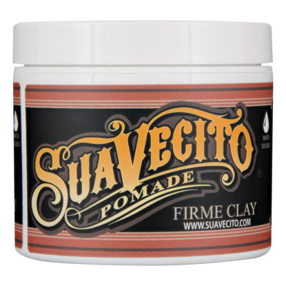 Picture of Suavecito Pomade Firme Clay 5 oz, 1 Pack - Strong Hold Hair Clay For Men - Low Shine Matte Hair Clay Pomade For Natural Texture Hairstyles