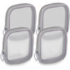 Picture of Weewooday 4 Pcs Mesh Makeup Bag Mesh Cosmetic Bag Travel Toiletry Bag Pouch with Zipper Mini Portable Makeup Cosmetic Travel Toiletry Purse Bag for Daily Accessories (Gray,Small)