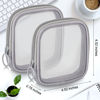 Picture of Weewooday 4 Pcs Mesh Makeup Bag Mesh Cosmetic Bag Travel Toiletry Bag Pouch with Zipper Mini Portable Makeup Cosmetic Travel Toiletry Purse Bag for Daily Accessories (Gray,Small)