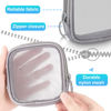 Picture of Weewooday 4 Pcs Mesh Makeup Bag Mesh Cosmetic Bag Travel Toiletry Bag Pouch with Zipper Mini Portable Makeup Cosmetic Travel Toiletry Purse Bag for Daily Accessories (Gray,Small)