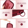 Picture of Weewooday 4 Pcs Mesh Makeup Bag Mesh Cosmetic Bag Travel Toiletry Bag Pouch with Zipper Mini Portable Makeup Cosmetic Travel Toiletry Purse Bag for Daily Accessories (Wine Red,Small)