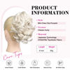 Picture of REECHO 9" Short Ponytail Extension, Classic Loose Curly Wavy Claw Clip Pony tails Hair Extensions HP001 Hairpieces for Women - Platinum Blonde