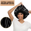 Picture of 3PCS Extra Large Satin Bonnets for Sleeping, Hair Bonnets for Black Women Braids Curly Hair, H