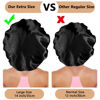 Picture of 3PCS Extra Large Satin Bonnets for Sleeping, Hair Bonnets for Black Women Braids Curly Hair, H