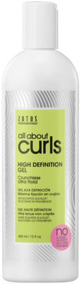 Picture of All About Curls High Definition Gel | Crunchless Ultra Hold | Define, Moisturize, De-Frizz | All Curly Hair Types | Vegan & Cruelty Free | Sulfate Free | 15 Fl Oz