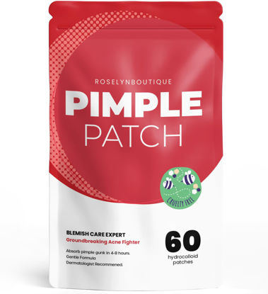 Picture of ROSELYNBOUTIQUE Pimple Patches for Face - Hydrocolloid Acne Patches with Tea Tree Oil, SalicylicAcid, CICA Skin-Friendly (60 Dots)