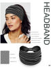 Picture of Awumbuk Wide Headbands for Women Knotted No Slip Head Bands Soft Turban Headband Hair Accessories Boho African Solid Color Head Wraps for Women Yoga Workout Pack of 6