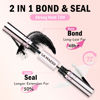 Picture of Lash Bond and Seal Waterproof, Cluster Lash Glue Bond and Seal Lash Glue, Strong Hold 72h for Eyelash Clusters, Latex Free Sensitive Eyes Available 10ML (Pack of 2)