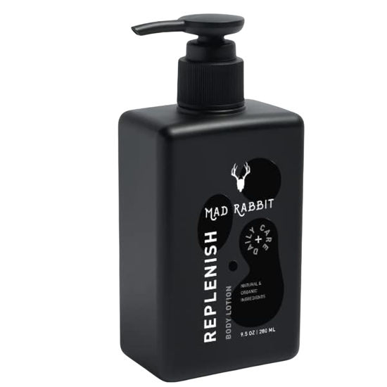 Picture of Mad Rabbit Replenish Tattoo Body Lotion - Fragrance-Free Lotion, Non-Greasy & Silicone-Free, Clean Ingredients, Lightweight for Daily Use (9.5 Ounce)
