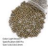 Picture of Vlasy 600Pcs 5mm Silicone Lined Micro Ring Beads for Hair Extensions 5Colors Apply (600Pcs Light Brown)