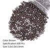 Picture of Vlasy 600Pcs 5mm Silicone Lined Micro Ring Beads for Hair Extensions 5Colors Apply (600Pcs Brown)