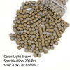 Picture of Vlasy 200Pcs 4mm Silicone Lined Micro Ring Beads for Hair Extensions 5Colors Apply (200Pcs Light Brown)