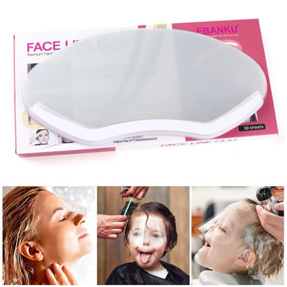 Picture of EBANKU 50 Pcs Microblading Shower Face Shields Visors, Disposable Face Shields Masks Makeup Eye Shield for Hairspray Salon Supplies and Eyelash Extensions Eye Eyelid Surgery Aftercare