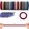 Picture of JIRIS 100PCS Seamless Thick Hair Bands - Elastic Ponytail Holders, No-Crease Cotton Ties for Women, Kids and Toddler Girls Hair Ties (set 3)