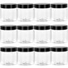 Picture of 36 Pack 2 Oz Small Plastic Container Jars with Lids and Labels BPA Free, TUZAZO Empty Round Clear Cosmetic Containers Plastic Slime Jars for Lotion, Cream, Ointments, Samples, Travel Storage (36)