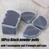 Picture of Ocim 10Pcs Triangle Powder Puffs for Face Powder,Soft Velour Makeup Setting Powder Puff with Case,Black