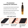 Picture of Pre-stretched Braiding Hair 8 Packs 28 Inch Black to Brown Ombre Braiding Hair Natural Easy Twist Crochet Braids Hot Water Setting Professional Soft Yaki Straight Synthetic Hair Extension (#1B/30/27)