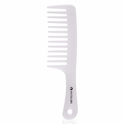 Picture of HYOUJIN Wide Tooth Comb Detangling Hair Brush Paddle Hair Comb Care Handgrip Comb-Best Styling Comb for Long Wet or Curly Reduce Hair Loss and Dandruff & Headache-Minimal breakages