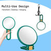Picture of Sifolo 30x Magnifying Mirror, Travel Hand Mirrors with Handle - Double Side Handheld Mirror with 1X 30X Magnification & Adjustable Handle/Stand, Hand Held Foldable Travel Mirror for Makeup(Army Green)