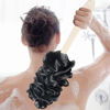 Picture of Arswin Back Scrubber for Shower, Loofah Long Handle Bath Body Brush, Soft Nylon Mesh Sponge On a Stick for Shower Men Women Kids Elderly, Exfoliating Scrub Cleaning Luffa for All Kinds of Skin(Black)