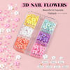 Picture of 3D Flowers, Manicure Kit with Nail Rhinestone Glue Gel, Colorful Acrylic Flower Nail Charms with Caviar Beads, Rhinestones for Nails with Gem Glue for Nails (UV/LED Needed) with Pickup & Dotting Tools