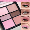 Picture of Six-Color Eyeshadow Makeup Palette, Pale Red Rose Pink Dark Browm Rose Gold Champagne Gold Nude Pink Eyeshadows, Blendable Matte and Shimmer, Long-Lasting - Cruelty-Free With Built-In Mirror - 01#