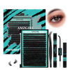 Picture of Lash Clusters Kit 320Pcs,90D DIY Individual Lashes Extension Kit,Lash Bond And Seal,Lash Remover For Eyelashes Extensions,Lash Applicator Tool For False Eyelash Cluster Kit At Home(D-Mix10-16mm)
