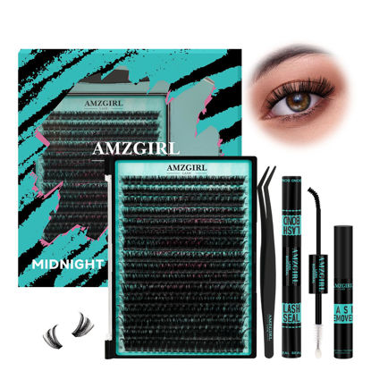Picture of Lash Clusters Kit 320Pcs,90D DIY Individual Lashes Extension Kit,Lash Bond And Seal,Lash Remover For Eyelashes Extensions,Lash Applicator Tool For False Eyelash Cluster Kit At Home(D-Mix10-16mm)