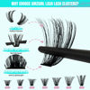 Picture of Lash Clusters Kit 320Pcs,90D DIY Individual Lashes Extension Kit,Lash Bond And Seal,Lash Remover For Eyelashes Extensions,Lash Applicator Tool For False Eyelash Cluster Kit At Home(D-Mix10-16mm)