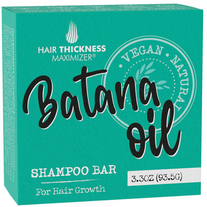 Picture of Batana Oil for Hair Growth Shampoo Bar - Eco-Friendly, Vegan & pH-Balanced Shampoo Bar with Jojoba & Rice - Sulfate Free, for Color Safety & Hair Thickening