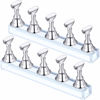 Picture of Blulu 2 Sets Acrylic Nail Display Stand Magnetic Press on Nails Practice Holder Stand DIY Painting Fingernail Stand for False Fingernail Manicure Tool Home Salon Use(Silver)