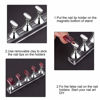 Picture of Blulu 2 Sets Acrylic Nail Display Stand Magnetic Press on Nails Practice Holder Stand DIY Painting Fingernail Stand for False Fingernail Manicure Tool Home Salon Use(Silver)