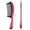 Picture of Onedor 100% Handmade Natural Green Sandalwood With Buffalo Horn Hair Combs - Anti-Static Sandalwood Scent Natural Hair Detangler Wooden Combs (Violet Wood Buffalo Horn Wide Tooth with Thickening Handle)