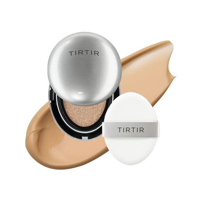 Picture of [*Mini Size*] TIRTIR Aura Glow Silver Cushion | Korean Cushion Foundation, (#33N Macchiato, 0.15 Fl Oz)