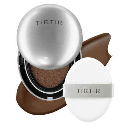 Picture of TIRTIR Mask Fit Aura Silver Cushion Foundation | Semi-glow Finish, Natural Coverage, Moisturizing, Lightweight, Korean cushion foundation (#51N Fudge, Full Size, 0.63 Fl Oz)